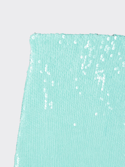 Light blue sequined mini shorts