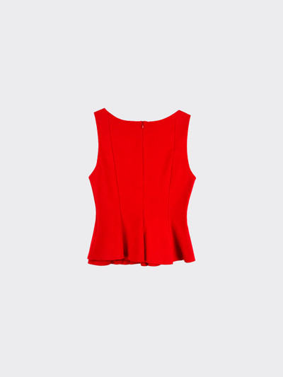Structured Peplum Top Red