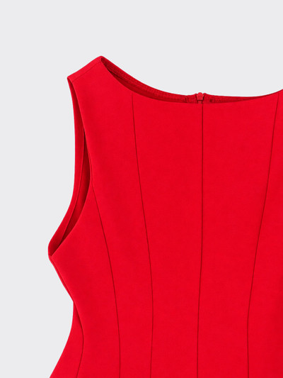 Structured Peplum Top Red