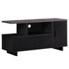 15.5" x 47.25" x 23.75" Black/Grey Top With Storage - Tv Stand