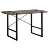 23.75" x 49" x 30" Dark Taupe/Black, Metal - Computer Desk