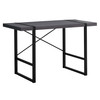 23.75" x 49" x 30" Grey/Black, Metal - Computer Desk