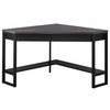 42" x 42" x 30" Black/Grey, Top Corner - Computer Desk