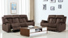 84'' X 38'' X 40' Modern Brown Leather Sofa And Loveseat