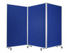 106" x 1" x 71" Blue, Metal and Fabric - Screen