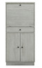 24" X 20" X 52" Antique White Mdf Wine Cabinet