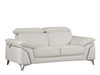 31" Fashionable White Leather Loveseat