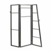 65" x 1" x 72" Gray, Metal, Coatrack - 3 Panel Screen