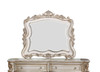 2" X 50" X 44" Antique White Wood Mirror