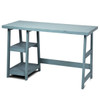 Trestle Computer Desk Home Office Workstation with Removable Shelves