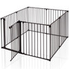 8 Panels Metal Gate Baby Pet Fence Safe Playpen Barrier