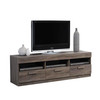 59" X 15" X 19" Rustic Oak Mdf Tv Stand