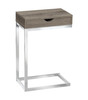 10.25" x 15.75" x 24.5" Dark Taupe, Particle Board, Metal - Accent Table