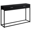 12" x 48" x 32" Black, Black, Mdf, Laminate, Metal - Accent Table