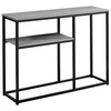 12" x 42" x 32" Black Metal- Accent Table