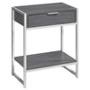 12.75" x 19.5" x 23.75" Grey, Particle Board, Metal - Accent Table - 333230