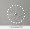 18" X 5.25" X 22" Chrome Metal Large LED Ferris Wheel Lamp