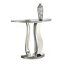 14'.5" x 36" x 32" Brushed Silver/Mirror - Accent Table
