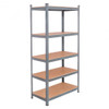 71" Heavy Duty Steel Adjustable 5 Level Storage Shelves-Gray