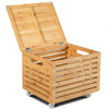 Bamboo Hanging and Rolling File Storage Organizer-Natural