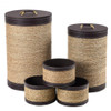 5 pcs Round Storage Basket Seaweed Hamper Laundry Basket