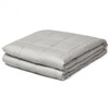 22 lbs Weighted Blankets 100% Cotton with Glass Beads-Light Gray