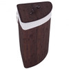 Corner Bamboo Hamper Laundry Basket-Brown