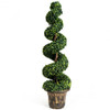 4-Feet Artificial Boxwood Spiral Green Leaves Tree