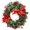 24" Pre-lit Artificial Christmas Wreath Battery Operated
