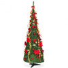 6 Ft Pre-lit Spruce Christmas Tree with Light and Ribbon