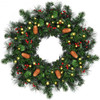 24" Pre-lit Artificial Spruce Christmas Wreath