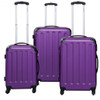 3 Pcs GLOBALWAY Luggage Trolley Case Purple