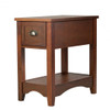 Contemporary Chair Side End Table Compact Table with Drawer Nightstand-Wood