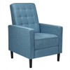 Mid-Century Push Back Recliner Chair -Blue