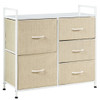 5 Dorm Room Unit Side  Drawers Storage-Beige