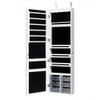 5 LEDs Jewelry Armoire Wall Mounted / Door Hanging Mirror-White