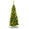 4.5 ft Pre-Lit Hinged Artificial Fir Pencil Christmas Tree-Warm White