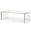 42.0" x 19.7" x 14" Tempered Glass Coffee Table - COHW66289CL