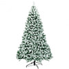 7.5 ft Pre-Lit Premium Snow Flocked Hinged Artificial Christmas Tree with 550 Lights