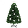 4' LED Optic Artificial Christmas Tree with Snowflakes