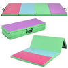 Gymnastics PU Mat  Thick Folding Panel Gym Fitness Exercise-Multicolor