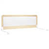 59" Extra Long Folding Breathable Baby Children Toddlers Bed Rail Guard with Safety Strap-Beige