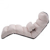 Folding Lazy Sofa Chair Stylish Sofa Couch Beds Lounge Chair W/Pillow-White