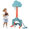 3-in-1 Kids Basketball Hoop Set with Balls-Green