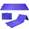 4' x 10' x 2" Folding Gymnastics Tumbling Gym Mat-Purple