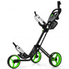 Folding 3 Wheels Golf Push Cart with Brake Scoreboard Adjustable Handle-Green