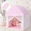 Kids Play Tent Large Playhouse Children Play Castle Fairy Tent Gift with Mat-Pink