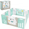14-Panel Foldable Baby Playpen Kids Activity Centre-Green