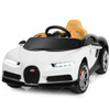 12V Licensed Bugatti Chiron Kids Ride on Car with Storage Box and MP3-White