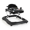 2-in-1 Foldable Baby Walker with Music Player and Lights-Black